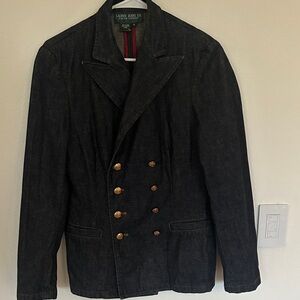 Vintage Lauren Jeans Co. Denim Blazer – Double-Breasted | Size Medium